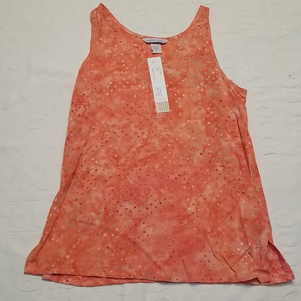 Nomadic Traders top orange polka dot NWT - Picture 1 of 4